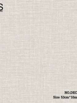 วอลเปเปอร์ลายกระสอบโทนสีครีมตัดด้วยสีขาว(มุก)เงา DEC-D69