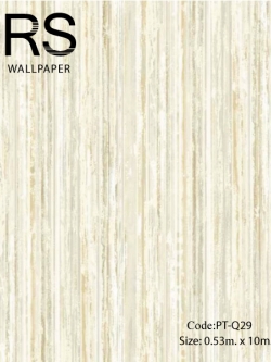 วอลเปเปอร์เทกเจอร์เส้นสีเขียวอ่อนอมเหลืองสลับขาว PT-Q29