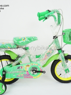 จักรยานเด็ก ล้อ 12 นิ้ว แฮนด์สูง สีเขียว