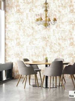 วอลเปเปอร์ ลายปูนเปลือยผนังขัด สีน้ำตาลทอง ERO-M105W