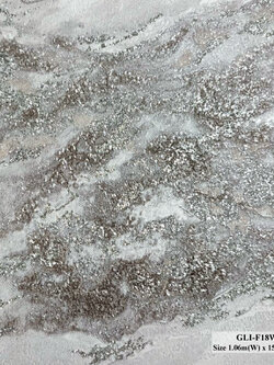 วอลเปเปอร์ลายหินอ่อน สีเทา มีกากเพชรสีเงิน GLI-F18W