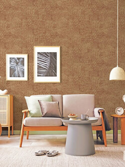 วอลเปเปอร์ลายผ้าพิมพ์ลายสีแดงอิฐ CAS2-D46