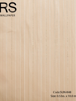 วอลเปเปอร์ลายเส้นโทนสีครีมประกายทอง SUN-K48