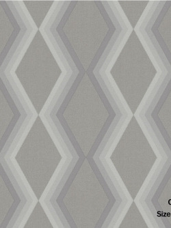 วอลเปเปอร์ ลายกราฟฟิค ซิกแซก สีเทา(Modern Style) DHT-M22