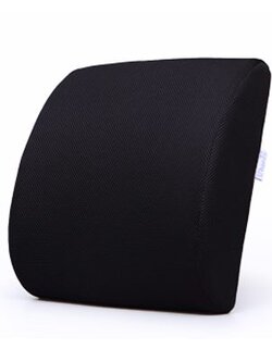 หมอนสุขภาพ หมอนรองหลัง หมอนเมมโมรี่โฟม 418A-BK - 3D-สีดำ