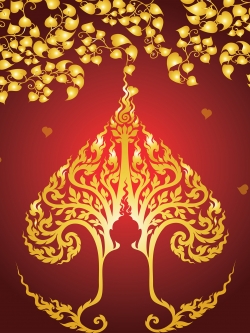 วอลเปเปอร์ สั่งผลิตใบโพธิ์ ห้องพระ