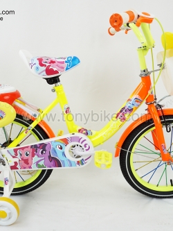 จักรยานเด็ก 16 นิ้ว ม้าโพนี่ สีเหลือง