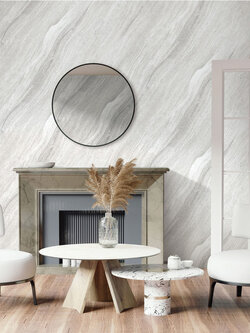 วอลเปเปอร์ลายหินอ่อน สีเทาอ่อน MAR-C31W