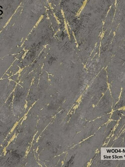 วอลเปเปอร์ลายหินอ่อนสีเทาเข้มปนสีทอง WOD4-M18