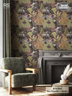 วอลเปเปอร์ลายใบไม้ สไตล์ทรอปิคอล BTH-B25