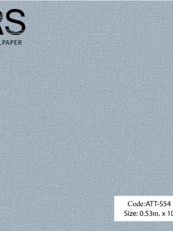 วอลเปเปอร์เทกเจอร์ด้ายผ้าสีขาวพื้นสีคราม ATT-S54