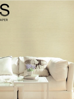 วอลเปเปอร์เทกเจอร์เส้นแนวนอนพื้นสีเหลืองครีมมีกลิตเตอร์สีเงินระยิบระยับ LA7-M02