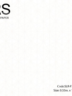 วอลเปเปอร์ลายเส้นโมเดิร์นรูปเลขาสีเงินพื้นสีขาว SLR-F28