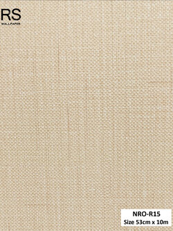วอลเปเปอร์ สีน้ำตาลครีมลายผ้า กลิตเตอร์ NRO-R15