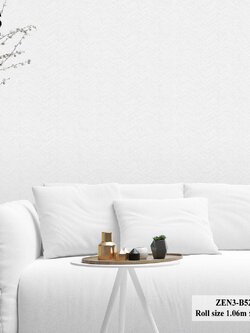 วอลเปเปอร์ ลายเส้นขวาง สีครีม ZEN3-B52W