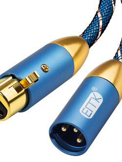 ขาย ERTK XLR สายเกรดพรีเมี่ยม สายถักสำหรับ Cannon ตัวผู้ ไปตัวเมีย