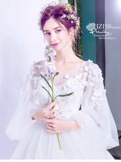 DL052 - **พรีออเดอร์** ชุดราตรี เดรสยาวออกงาน (Night party dresses) ชุดไปงานแต่งงานสวยๆ "ธีมสีขาว"