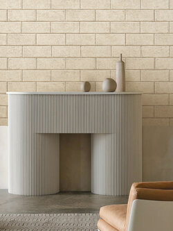 วอลเปเปอร์ลายอิฐ สีน้ำตาลอมครีม NA4-D36W