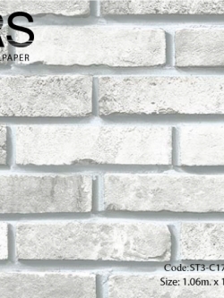 วอลเปเปอร์ลายอิฐสีเทา ST3-C17W