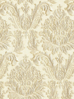 วอลเปเปอร์ลายหลุยส์คลาสสิค สีทองพื้นครีม VC-D74W