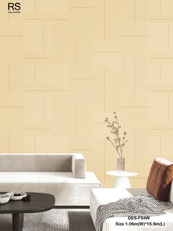 วอลเปเปอร์สไตล์โมเดิร์น สีเหลืองทอง DES-F54W
