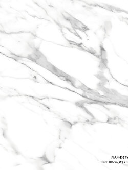 วอลเปเปอร์ลายหินอ่อนพื้นสีขาว ลายสีเทาเงิน NA4-D27W