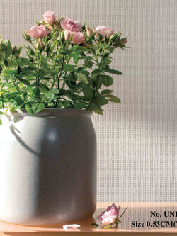 วอลเปเปอร์ติดผนัง มีเทกเจอร์ โทนสีน้ำตาลอ่อน UNI-F45