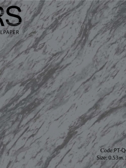 วอลเปเปอร์ลายหินอ่อนสีเทาแกมเงินพื้นสีเทาเข้มอมน้ำตาล PT-Q66