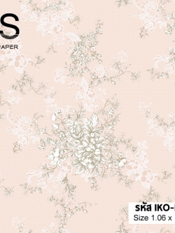วอลเปเปอร์ลาย ดอกไม้วินเทจสีโอรสIKO-M59W