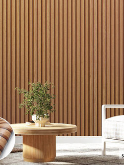 วอลเปเปอร์ลายไม้ระแนง สีส้ม บีช FSK-J50