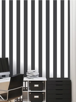 วอลเปเปอร์ ลายทาง สีดำ-ขาว No.SIG-D65