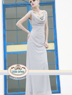 **พรีออเดอร์ค่ะ**ชุดราตรี/เดรสยาวสีเทาเรียบหรู