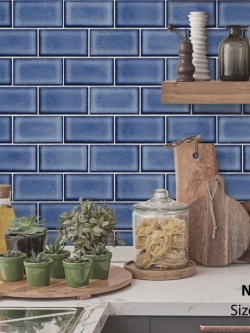 วอลเปเปอร์ ลายกระเบื้อง สีน้ำเงิน No.TER-C59