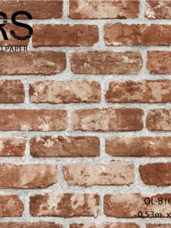 วอลเปเปอร์ลายอิฐน้ำตาล OL-B10