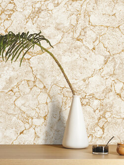 วอลเปเปอร์ลายหินอ่อน สีน้ำตาลทอง NA4-D25W