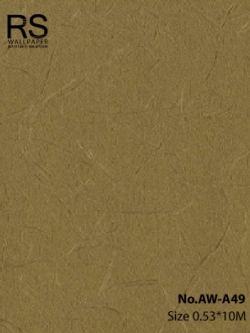 วอลเปเปอร์สีทองเข้ม ลายกระดาษสา No.AW-A49