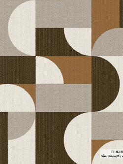 วอลเปเปอร์สไตล์โมเดิร์นสีเทาน้ำตาล TER-F81W