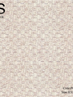 วอลเปเปอร์ลายไม้สานโทนสีน้ำตาลขาว PO-MD07