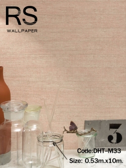 วอลเปเปอร์ ลายไม้ขวาง สีชมพู (Loft Style) DHT-M33