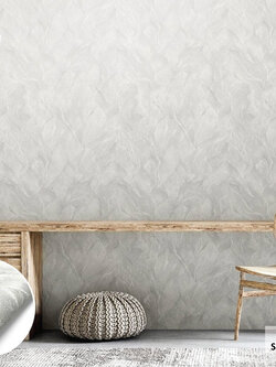 วอลเปเปอร์ลายหินอ่อน สีเงิน FSK-J65