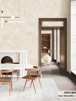 วอลเปเปอร์ลายปูนเปลือยคอนกรีต สีน้ำตาลปนทอง ERO5-M50W