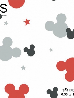 วอลเปเปอร์ ดิสนีย์ ขาว แดง ดำ MICKEY DIS-D97