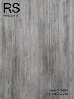 วอลเปเปอร์ลายผิวไม้อัดสีเทาเข้ม THA-B66