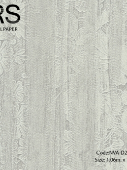 วอลเปเปอร์สีพื้นมีลายดอกไม้ในตัวโทนสีเทา NVA-D27W