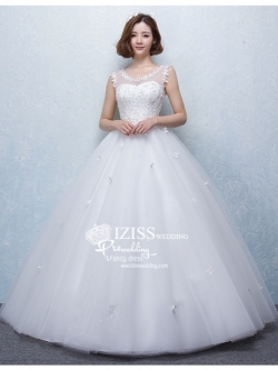 BR140 **พรีออเดอร์**ชุดแต่งงาน&ชุดเจ้าสาวแบบยาวสีขาวเกรดพรีเมี่ยม เปิดไหล่ มีแขน หรูหราน่ารัก สวยโดดเด่นไม่ซ้ำใคร