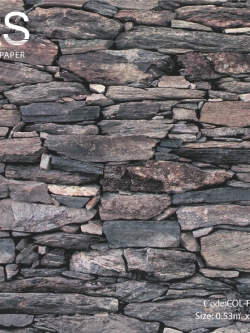 วอลเปเปอร์ลายหินกาบซ้อนทับกันโทนสีธรรมชาติ COL-F55