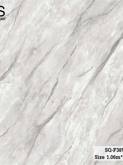 วอลเปเปอร์ ลายหินอ่อน สีเทาอ่อน แทรกเส้นแตกลายงาน สีเงิน SQ-F38W