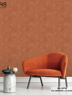 วอลเปเปอร์สไตล์โมเดิร์น สีแดงอิฐ BEL-C07W