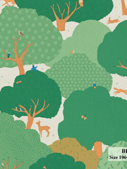 วอลเปเปอร์ห้องเด็ก ลายกวางน้อยในป่า BES8-B127W