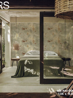 วอลเปเปอร์ลายปูนเปลือย สีน้ำตาลเทา (Rustic Style) NA3-D06W